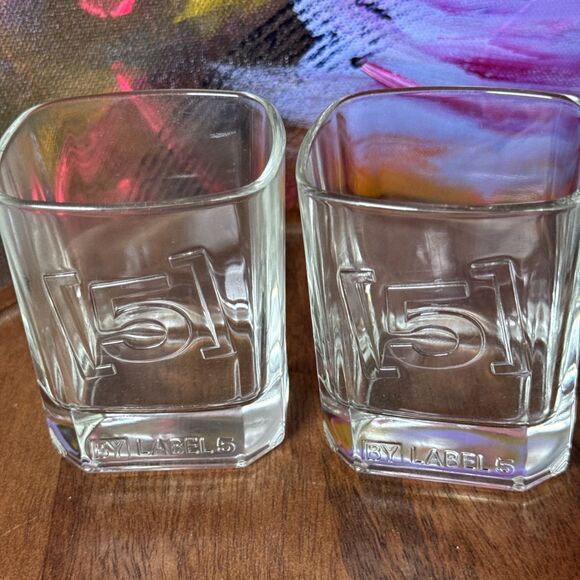 Label 5 Scotch Whisky Shot Glass Tumbler Rectangular Distinct Unique - Picture 4 of 9